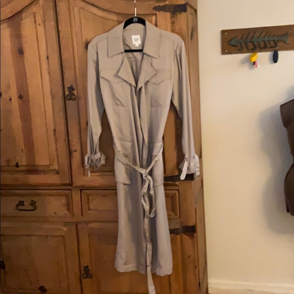 Gap  Khaki Trench Coat - lightweight fabric